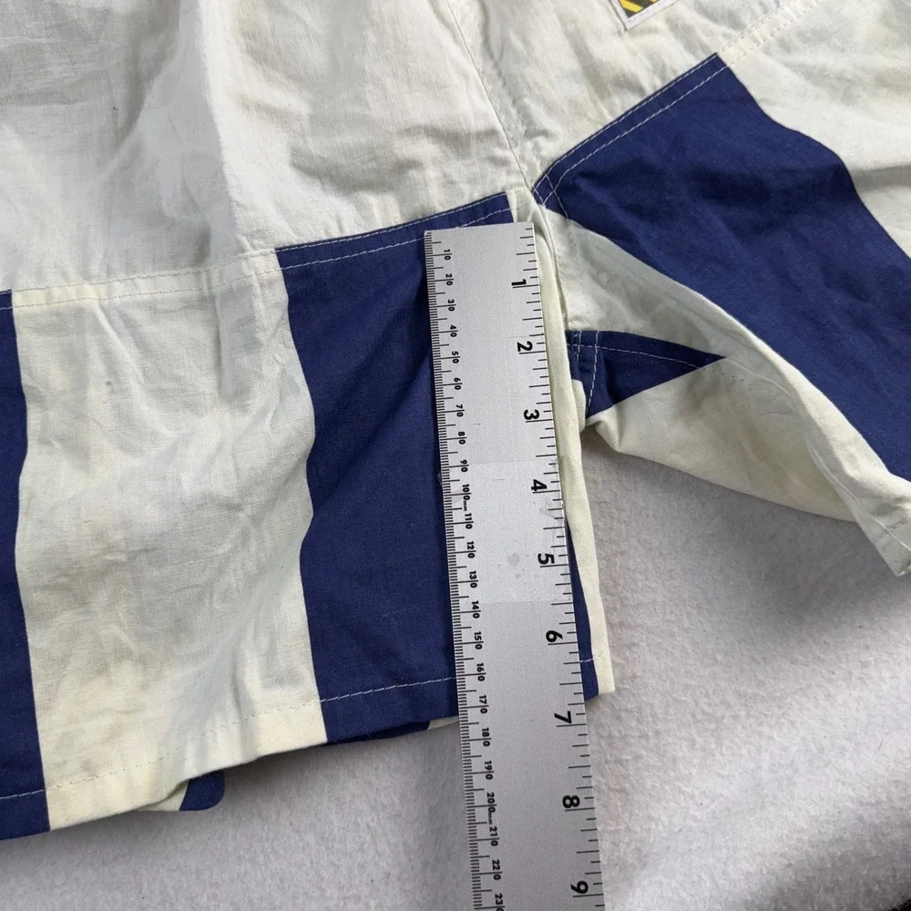 Vintage 1987 Ocean Pacific OP Surf Team Striped Shorts Blue White Mens Medium